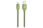 USB Kabel - GreyLime Braided USB-A to MFi Lightning Cable Green 1 m - C21AL1M03