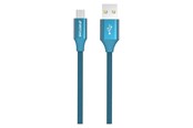 USB Kabel - GreyLime Braided USB-A to Micro USB Cable Blue 1 m - C21AM1M01