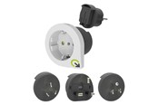 Stromkabel (Extern) - Q2Power Qplux Europe 3in1 Rejseadapter - 2,200200