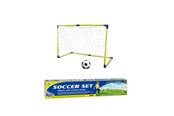 Fußball und Ballspiele - Masen Toys Fodboldmål m/bold & pumpe blå/grøn 80x60x40cm - 13159