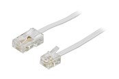 Netzwerk - Kabel - Deltaco phone cable - 3 m - white - Weiß - 3m - DEL-1703