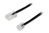 Netzwerk - Kabel - Deltaco DEL-1701S - phone cable - 1 m - black - Schwarz - 1m - DEL-1701S
