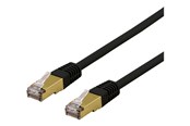 Netzwerk - Kabel - Deltaco SFTP-61SAH - patch cable - 1 m - black - Schwarz - 1meter - SFTP-61SAH