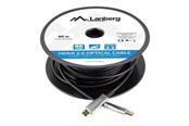 Display Kabel - Lanberg HDMI cable with Ethernet - 80 m - CA-HDMI-20FB-0800-BK