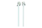 Netzwerk - Kabel - Gembird Cablexpert phone cable - 10 m - Weiß - 10m - TC6P4C-10M