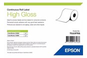 Papier, Fotopapier und Etiketten - Epson - continuous labels - high-glossy - 1 roll(s) - Roll (7.6 cm x 33 m) - 7113751