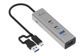 USB-Hubs - I-Tec - hub - universal charging metal - 4 ports USB-Hubs - 4 - silber - CAHUBMETAL2A2CPD