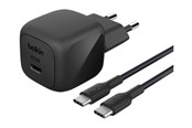 Handys - Adapter und Ladegeräte - Belkin BoostCharge power adapter - compact - 24 pin USB-C - 45 Watt - with USB-C cable (1m) - WCA013KQ1MBK-B6