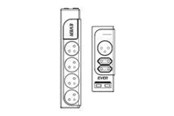 Stromkabel (Extern) - Ever Office Plus - surge protector - 2500 Watt - 6000 VA - T/LZ06-OFP018/0000