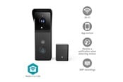 Smart-Home - Nedis SmartLife Video Doorphone Wi-Fi Battery 3MP Full HD 1296p Cloud Storage (option) / microSD (not included) IP44 With motion sensor Night vision Black - WIFICDP21BK
