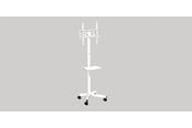 Flachbildschirme - Zubehör - Gembird TV floor stand with caster wheels 32"" - 55"" - TVS-55T-03-W