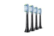 Elektrische Zahnbürsten - Philips Bürstenköpfe Sonicare Premium Plaque Defence- black - 4pcs - HX9044/88