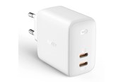 Handys - Adapter und Ladegeräte - Aukey PA-B4 Omnia Duo 65W Dual-Port PD Wall Charger with GaNFast Tech - PA-B4 White