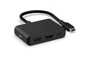Dockingstationen - Unisynk 3 Port USB-C Hub V2 4K 60Hz 100W - Black - 10383