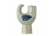 Einrichtung - Bloomingville - Trudy Candlestick H12.5 cm - Blue stoneware - 82060864