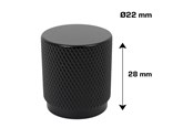 Halterungen & Scharniere  - Home>it Knurled Furniture Knob Matte Black Set of 2 - 21286