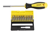 Handwerkzeuge  - Home>it Screwdriver handle + 12 x Bits Cr-V steel - 70222