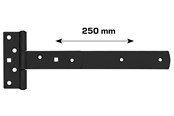 Halterungen & Scharniere  - Home>it T-Hinge – Matte Black 250 x 30 mm Zinc-Coated Carbon Steel - 20502