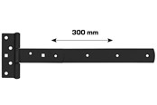Halterungen & Scharniere  - Home>it T-Hinge – Matte Black 300 x 30 mm Zinc-Coated Carbon Steel - 20503