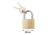 Sicherheitsausrüstung & Arbeitskleidung - Home>it Padlock brass - 40 mm. - 25340