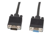 Display Kabel - Lanberg - VGA extension cable - HD-15 (VGA) to HD-15 (VGA) - 1.8 m - CA-VGAC-10CC-0018-B+