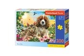 Puzzle - Castorland Bedste venner Hund & Kat 200 brik - B-222247