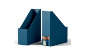 Archivierung und Aufbewahrung - Leitz Puro Stehsammler, 100% Recyclingkarton, 2er-Pack, Dunkelblau - 24710068