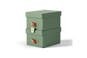 Archivierung und Aufbewahrung - Leitz  Puro Aufbewahrungsbox mit Deckel, klein, 7L, 100% Recyclingkarton, 2er-Pack, Grün - 61470050