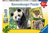 Puzzle - Ravensburger Panda Lion And Tiger 3x49p - 05666