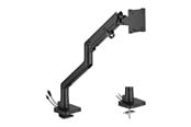 Monitorhalterung - DUTZO Monitorarm für 1 Monitor (bis zu 57") - Heavy Duty Deluxe mit USB A- und C-Anschlüssen - Schwarz - MMHDDLX-1B