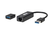 Netzwerkadapter (Netzkarte, Druckserver, u.s.w.) - Eaton Tripp Lite Series USB-C USB-A to RJ45 Gigabit Ethernet Network Adapter (2xM/F) USB 3.2 Gen 1 Black - U336-000-GB-CA