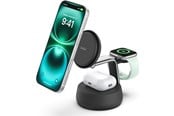 Handys - Adapter und Ladegeräte - Belkin UltraCharge Pro 25w Qi2 3in1 Magnetic Charger Charcoal - WIZ040KQCH