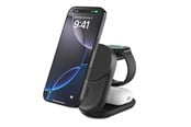 Handys - Adapter und Ladegeräte - Belkin UltraCharge 25w Qi2 3in1 Magnetic Charger EU Black Round - WIZ037KQBK