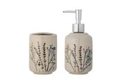 Badezimmerzubehör - Bloomingville - Bea Soap Dispenser Set - Stoneware - 82055045
