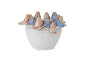 Einrichtung - Bloomingville - Eanna Flowerpot - Grey - Stoneware Ø12.5 cm - 82060889