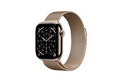 Smartwatches, Pulsuhren, Sportuhren & Schrittzähler - Apple Watch Series 11 GPS + Cellular 42mm Gold Titanium Case with Gold Milanese Loop - MF8Y4QN/A