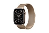 Smartwatches, Pulsuhren, Sportuhren & Schrittzähler - Apple Watch Series 11 GPS + Cellular 46mm Gold Titanium Case with Gold Milanese Loop - S/M - MFD74QN/A