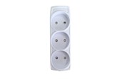 Schaltereinheiten - Thorkild Larsen E-line 3-Socket Without Ground. - 8532107