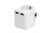 Stromkabel (Extern) - Gembird EU to Universal travel power adapter - 12W - TPA-EU2A12-01-W