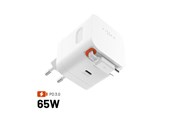 Handys - Adapter und Ladegeräte - FIXED Super Fast Dual USB-C Charger with retractable cable 65W White - FIXCG65R-2C-WH