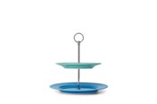 Tischgedeck - Lyngby Porcelæn - Rhombe Color Etagere 27 cm - Blue & Green - 201991
