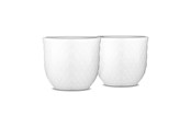 Küchenzubehör - Lyngby Porcelæn - Rhombe White Egg Cup 5 cm  - Set of 2 - 201215