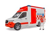 Spielzeugauto - Bruder Mercedes-Benz Sprinter Krankenwagen mit Fahrer Spielzeug - BR2676