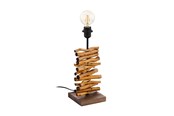 Lampen - EGLO SEAHOUSE TISCH OHNE SCHIRM H400 ANTIK BBROWN - 49754
