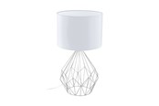 Lampen - EGLO PEDREGAL TISCH H635 CHROM/WEISS - 95187