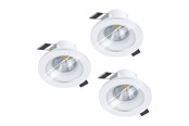 Lampen - EGLO SALABATE EINGEBAUT. SET Ø88 3X450LM 4000K DÄMPFER. IP44 WEISS - 31866