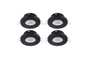 Lampen - EGLO MAZUBY 1 EINGEBAUT. SET Ø85 4X500LM 3000K DÄMPFER. IP44 SCHWARZ - 31884