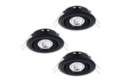 Lampen - EGLO SALICETO MINI-PUCK EINGEBAUT. KIP Ø77 3X350LM 3000K DAMP. SCHWARZ - 31929