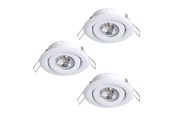 Lampen - EGLO SALICETO MINI-PUCK EINGEBAUT. KIP SET Ø77 3X350LM 3000K WEISS - 31931