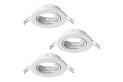 Lampen - EGLO AGULO 1 EINGEBAUT. SET Ø85 3XGU10 WEISS - 75788